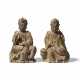 A PAIR OF WOOD FIGURES OF BODHISATTVAS, SAMANTABHADRA AND MANJURSURI - photo 1