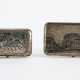 SILVER CIGARETTE ETUI WITH TOWN VIEW & SMALL SILVER CIGAR ETUI WITH TROIKA - Foto 1 SILVER CIGARETTE ETUI WITH TOWN VIEW & SMALL SILVER CIGAR ETUI WITH TROIKA - Foto 1