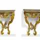 RARE PAIR OF WOODEN ROCOCO CONSOLES - photo 1 RARE PAIR OF WOODEN ROCOCO CONSOLES - photo 1