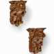 PAIR OF WOODEN CAPITALS WITH DECORATIVE FIGURES - photo 1 PAIR OF WOODEN CAPITALS WITH DECORATIVE FIGURES - photo 1