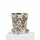 SMALL SILVER BUN-FOOTED CUP WITH BAROQUE FLORAL TENDRILS - photo 1