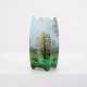 SMALL GLASS VASE WITH PINE TREES - photo 1