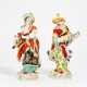 PORCELAIN FIGURINE OF A MALABAR MALE WITH A GUITAR AND FEMALE WITH A HURDY-GURDY - photo 1