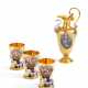 MAGNIFICENT PORCELAIN STATE JUG WITH THREE GOBLETS - Foto 1