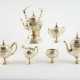 SEVEN-PIECE SILVER COFFEE AND TEA SERVICE WITH FLORAL DECOR - photo 1