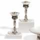 PAIR OF SILVER CANDLESTICKS WITH GRAPE DECOR - фото 1 PAIR OF SILVER CANDLESTICKS WITH GRAPE DECOR - фото 1