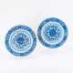 PAIR OF BIG PORCELAIN BOWLS WITH BLUE WHITE DECOR - Foto 1 PAIR OF BIG PORCELAIN BOWLS WITH BLUE WHITE DECOR - Foto 1
