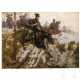 Theodor Rocholl (1854 - 1933), Preußische Husaren greifen an, datiert 1910 - photo 1 Theodor Rocholl (1854 - 1933), Preußische Husaren greifen an, datiert 1910 - photo 1