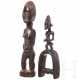 Blolo-bla-Figur und Webrollenhalter, Baule, Elfenbeinküste, 20. Jhdt. - photo 1 Blolo-bla-Figur und Webrollenhalter, Baule, Elfenbeinküste, 20. Jhdt. - photo 1