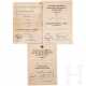 Oberstleutnant Eduard Hiller - three award documents, one signed by GFM Erwin Rommel - Foto 1