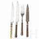 Besteck, osmanisch, und ein Sarajevo-Messer, Bosnien und Herzegowina, 19. Jhdt. - photo 1 Besteck, osmanisch, und ein Sarajevo-Messer, Bosnien und Herzegowina, 19. Jhdt. - photo 1
