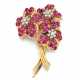 Corundum-Diamond-Brooch "BOUQUET" - photo 1 Corundum-Diamond-Brooch "BOUQUET" - photo 1