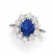 Sri Lanka Sapphire-Diamond-Ring - photo 1 Sri Lanka Sapphire-Diamond-Ring - photo 1