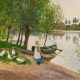 Friedrich Kallmorgen. Riverbank with Goosegirl - photo 1