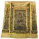 Textil mit Goldstickerei: Buddhistischer Löwe und Floraldekor - photo 1