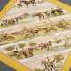 Hermès Seiden Carré "Sportsmen" in gold/beige, Ent… - Foto 1 Hermès Seiden Carré "Sportsmen" in gold/beige, Ent… - Foto 1