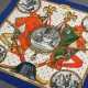 Hermès Seiden Carré "Napoléon" in blau/rot/gold, E… - Foto 1