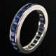750 white gold memory ring with sapphire carrés, 4… - photo 1
