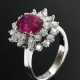 585 white gold ring with oval faceted ruby (approx… - фото 1 585 white gold ring with oval faceted ruby (approx… - фото 1