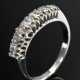 Narrow 750 white gold ring with diamond band (appr… - фото 1 Narrow 750 white gold ring with diamond band (appr… - фото 1