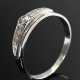 Zarter Weißgold 585 Ring mit Diamantleiste (zus. c… - Foto 1