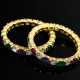 2 Gelbgold 750 Memory Ringe mit Brillanten (zus. c… - Foto 1 2 Gelbgold 750 Memory Ringe mit Brillanten (zus. c… - Foto 1