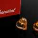 Pair of Baccarat ‘Coeur’ ear clips in apricot-colo… - фото 1 Pair of Baccarat ‘Coeur’ ear clips in apricot-colo… - фото 1