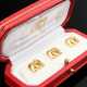 3 Cartier yellow gold 750 shirt buttons ‘Bamboo El… - photo 1 3 Cartier yellow gold 750 shirt buttons ‘Bamboo El… - photo 1