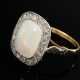Delicate 750 yellow gold ring with flat opal caboc… - фото 1 Delicate 750 yellow gold ring with flat opal caboc… - фото 1