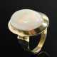 585 yellow gold ring with oval opal cabochon, 5.8g… - фото 1