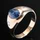 Rose gold 585 band ring with oval sapphire cabocho… - photo 1