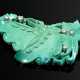 Expressive brooch with finely carved turquoise lea… - photo 1 Expressive brooch with finely carved turquoise lea… - photo 1