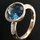 Burkhardt + Bischoff 585 rose gold ring with blue … - photo 1 Burkhardt + Bischoff 585 rose gold ring with blue … - photo 1