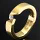 Bunz 750 yellow gold tension ring in a simple desi… - photo 1