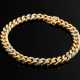 Klassisches Gelbgold 750 Panzerarmband mit Brillan… - Foto 1 Klassisches Gelbgold 750 Panzerarmband mit Brillan… - Foto 1