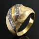 Midcentury Gelbgold 750 Ring mit 10 Diamanten im A… - Foto 1 Midcentury Gelbgold 750 Ring mit 10 Diamanten im A… - Foto 1