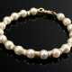 Feines Gelbgold 585 Armband mit Zuchtperlen und st… - Foto 1 Feines Gelbgold 585 Armband mit Zuchtperlen und st… - Foto 1