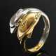 Zarter Gelb- und Weißgold 750 Ring "Delfine", 5g, … - Foto 1 Zarter Gelb- und Weißgold 750 Ring "Delfine", 5g, … - Foto 1