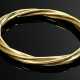 Oval yellow gold 585 cord bangle, 15.4g, inner dia… - photo 1