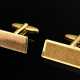 Pair of 750 yellow gold cufflinks with finely text… - photo 1