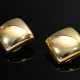 Pair of cushion-shaped 585 yellow gold ear clips i… - photo 1 Pair of cushion-shaped 585 yellow gold ear clips i… - photo 1