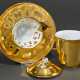 Gilded Meissen Trembleuse cup/saucer with lid, bas… - photo 1