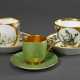 3 Various Empire porcelain cups/saucers: 2 Stone, … - photo 1