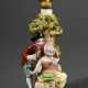 Figurative Sitzendorf porcelain flask ‘Lovers in f… - photo 1