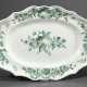 Faience plate with green floral painting, unmarked… - фото 1