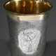 Antique snakeskin cup with 3 engraved cartouches ‘… - photo 1 Antique snakeskin cup with 3 engraved cartouches ‘… - photo 1