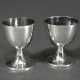 Pair of hammered egg cups in elegant design, 835 s… - photo 1 Pair of hammered egg cups in elegant design, 835 s… - photo 1