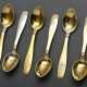 6 Danish mid-century mocha spoons with abstract fl… - photo 1