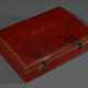 Antique jewellery box with gold-embossed red saffi… - photo 1