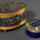 2 Various historicist tins: oval with silver-plate… - photo 1 2 Various historicist tins: oval with silver-plate… - photo 1